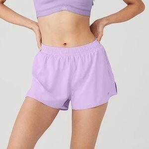 Alo yoga stride shorts lilac purple size small